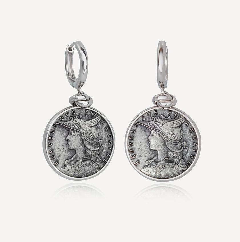 Серьги из бижутерный сплава без вставки