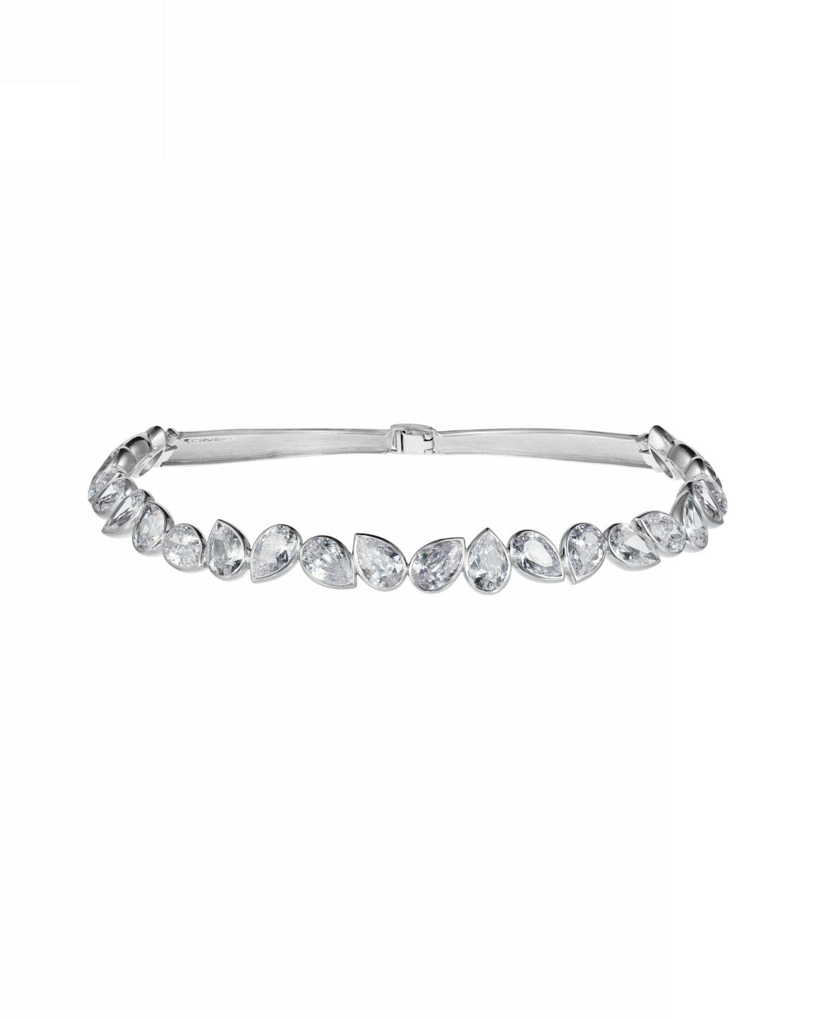 Колье из стали с фианитами