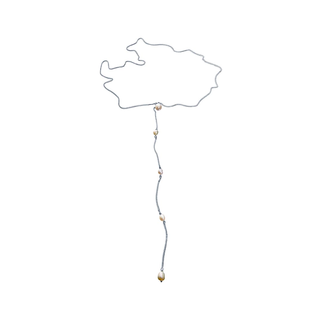 Колье из серебра 925 с жемчугом
