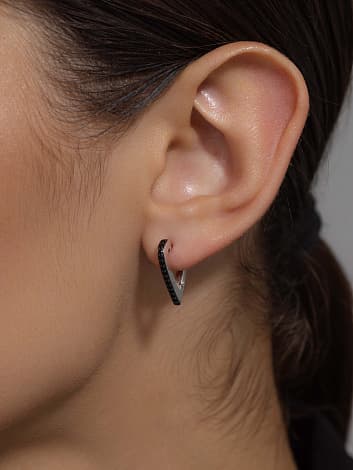 Серьги из серебра 925 с кубическим цирконием