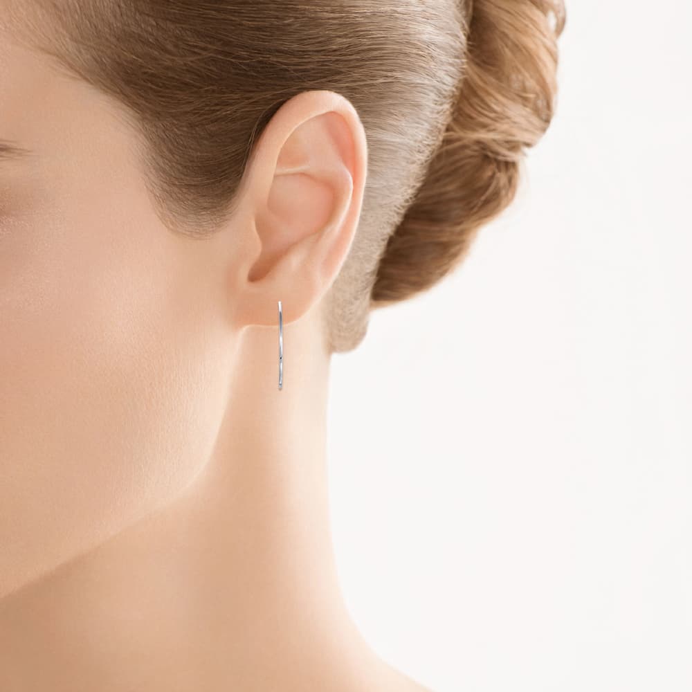 Серьги из серебра 925 без вставки