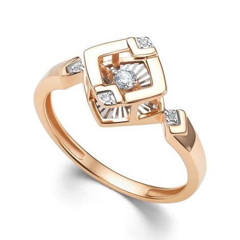 Кольцо из золота 585 с бриллиантами