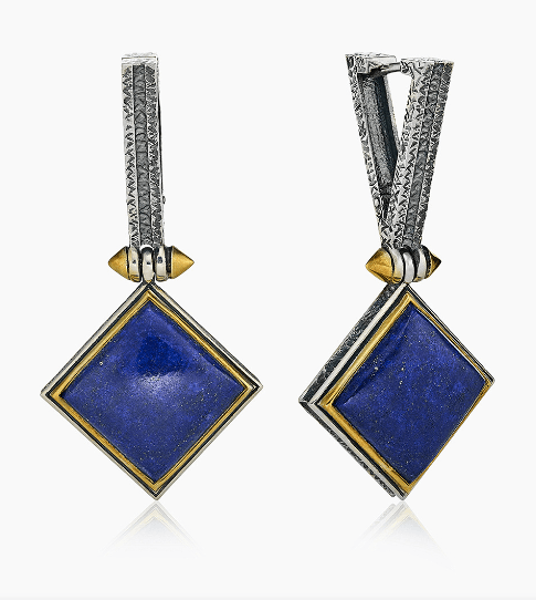 Серьги из серебра 925 с  лазуритом