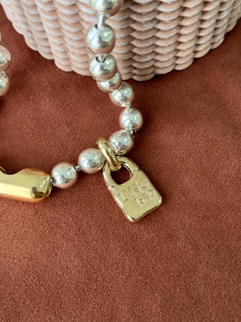 Браслет из стали с жемчугом