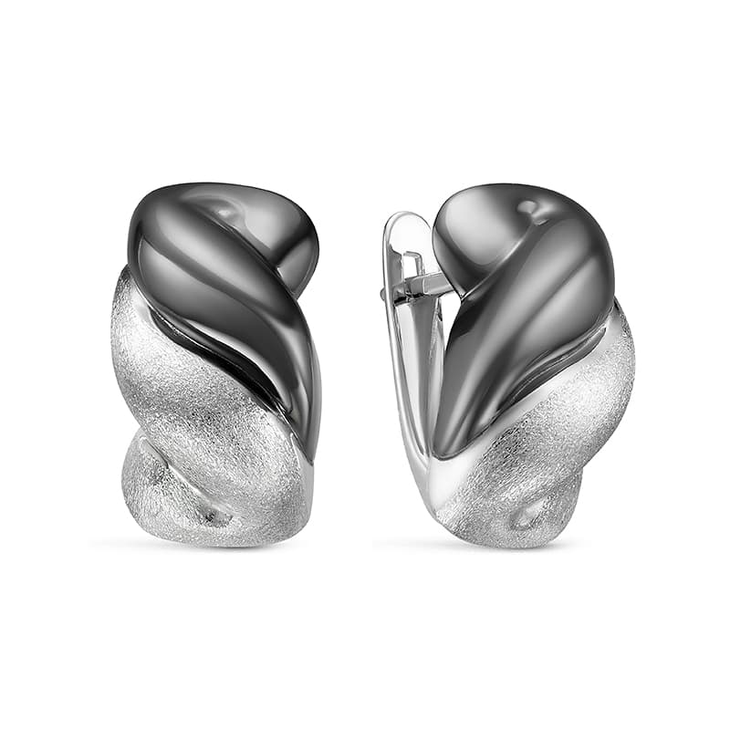 Серьги из серебра 925 без вставки