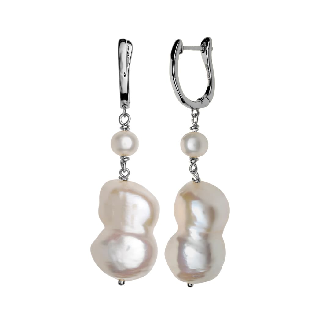 Серьги из серебра 925 с жемчугом