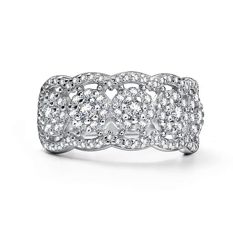 Кольцо из серебра 925 с фианитами