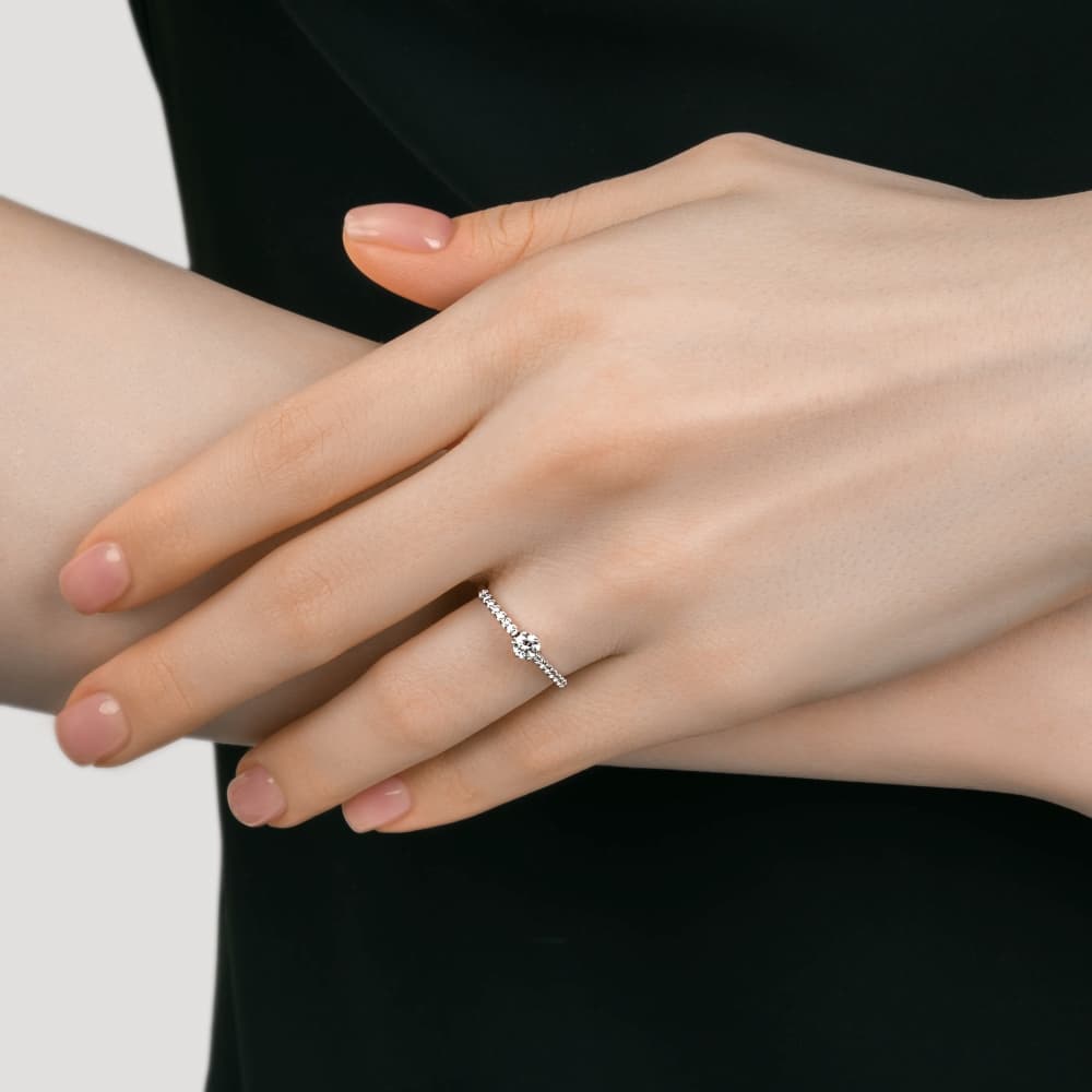 Кольцо из золота 585 с бриллиантом