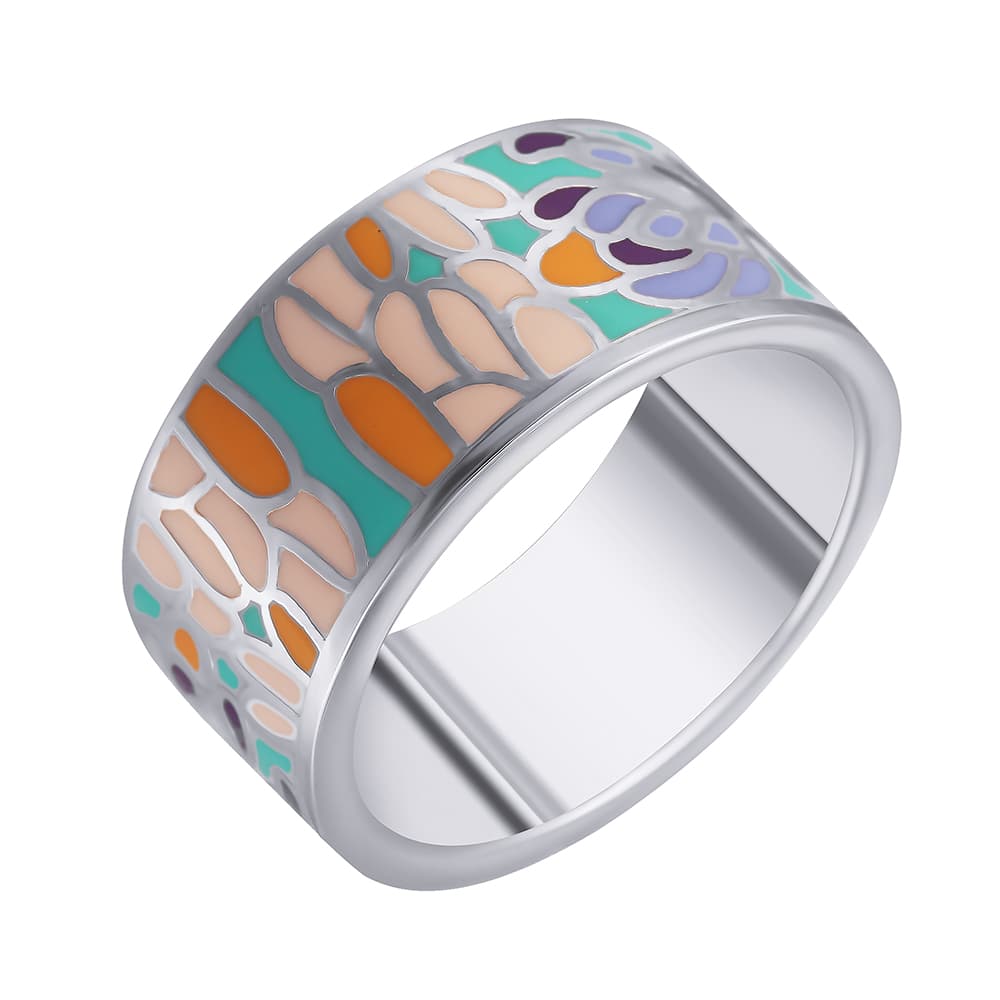 Кольцо из серебра 925 с эмалью