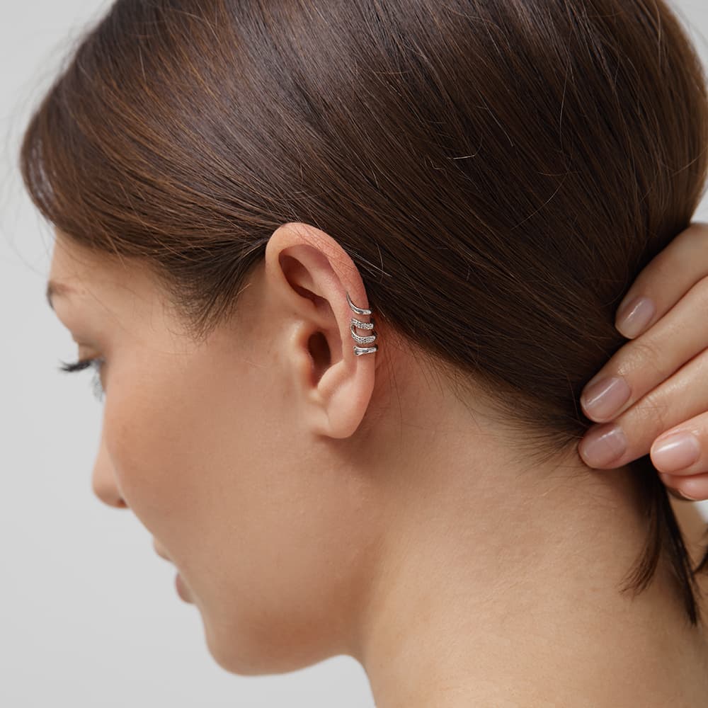 Серьги из серебра 925 без вставки