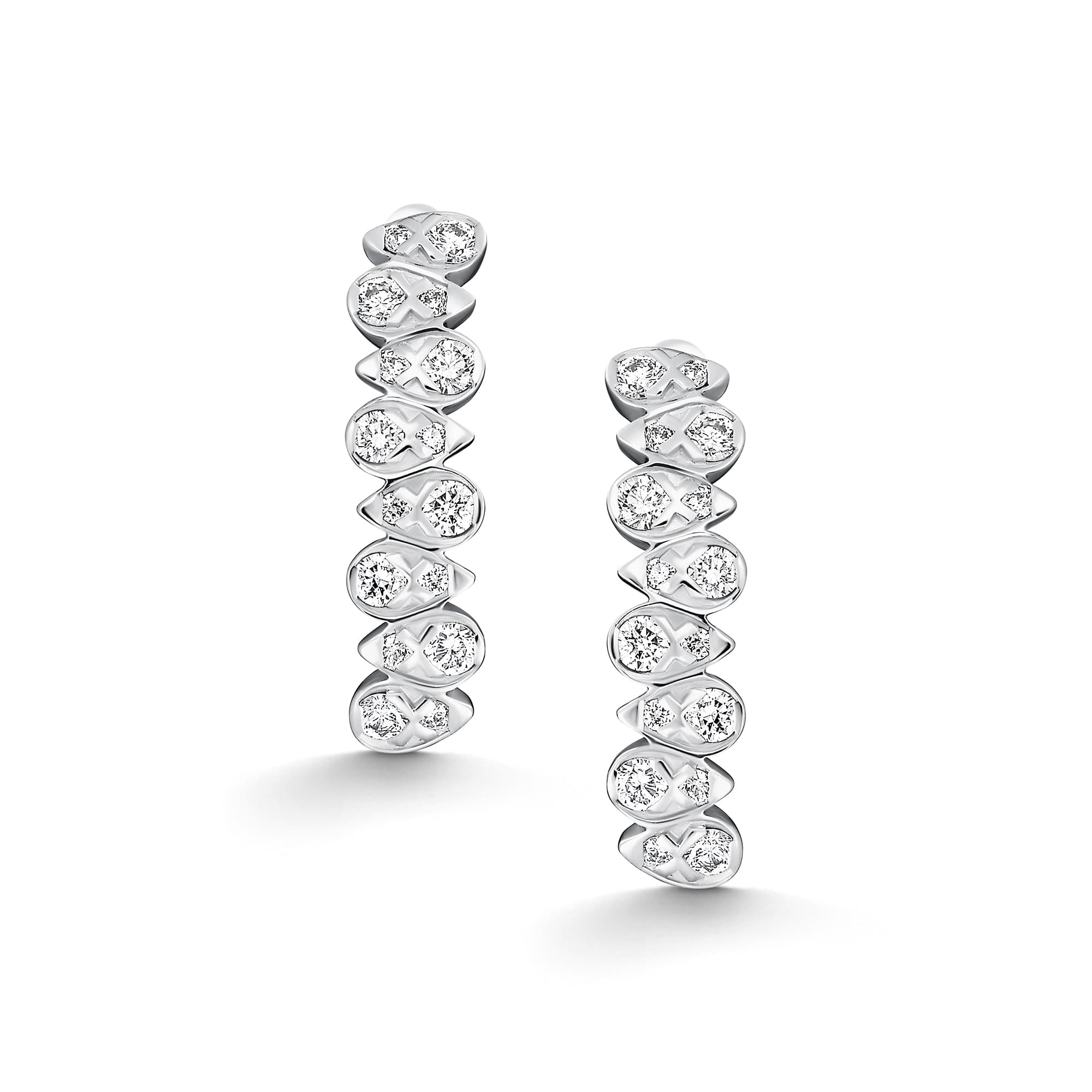 Серьги из золота 585 с бриллиантами