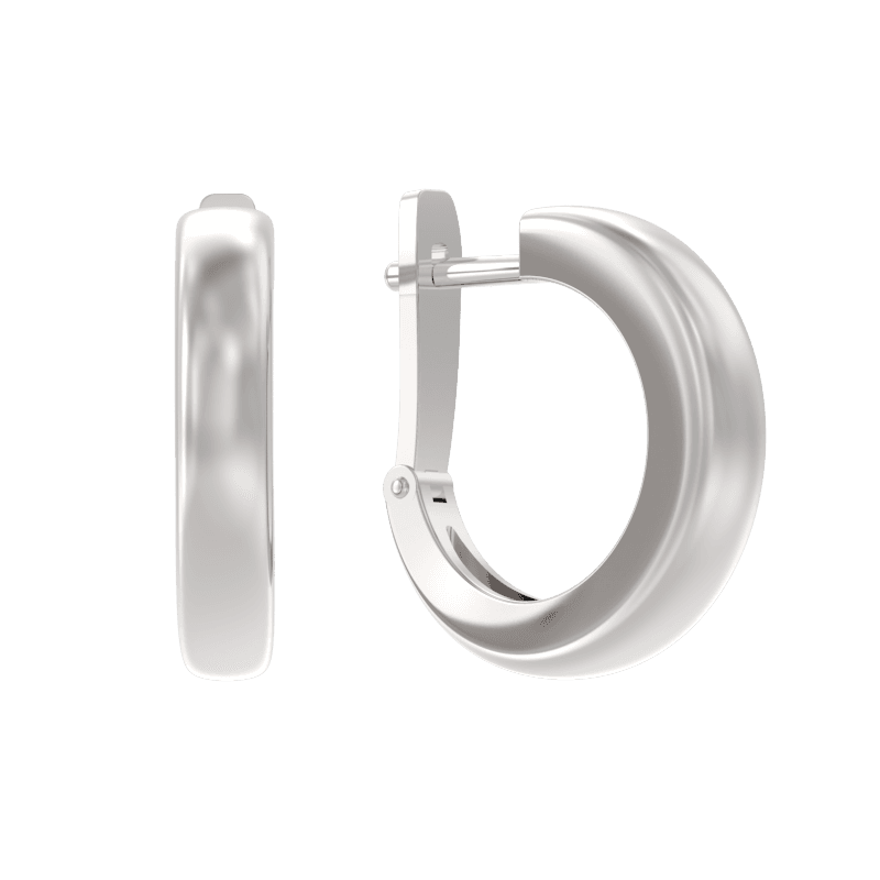 Серьги из серебра 925 без вставки