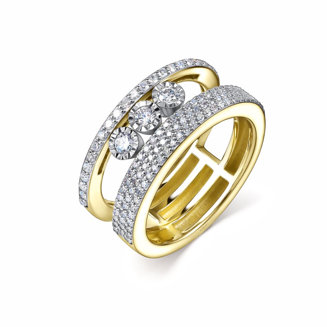 Кольцо из золота 585 с  бриллиантом