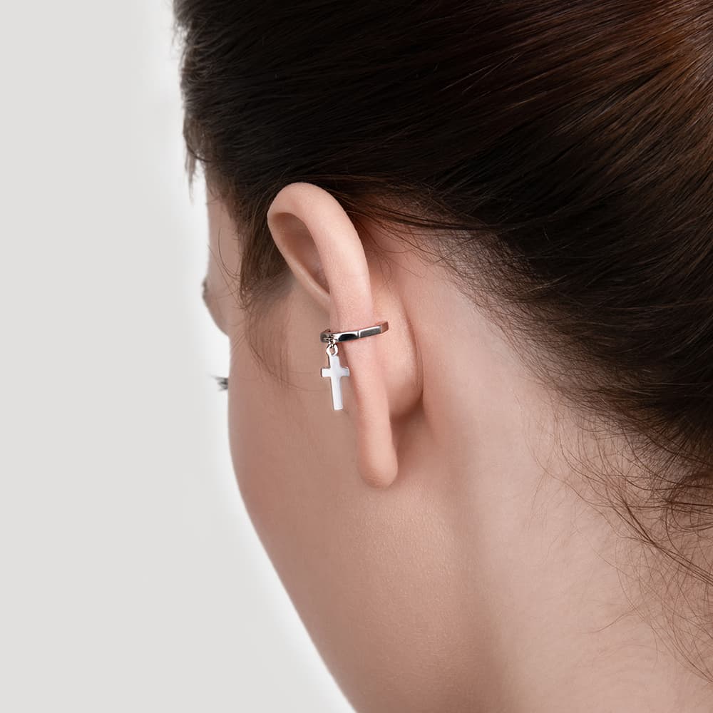 Серьги из серебра без вставки