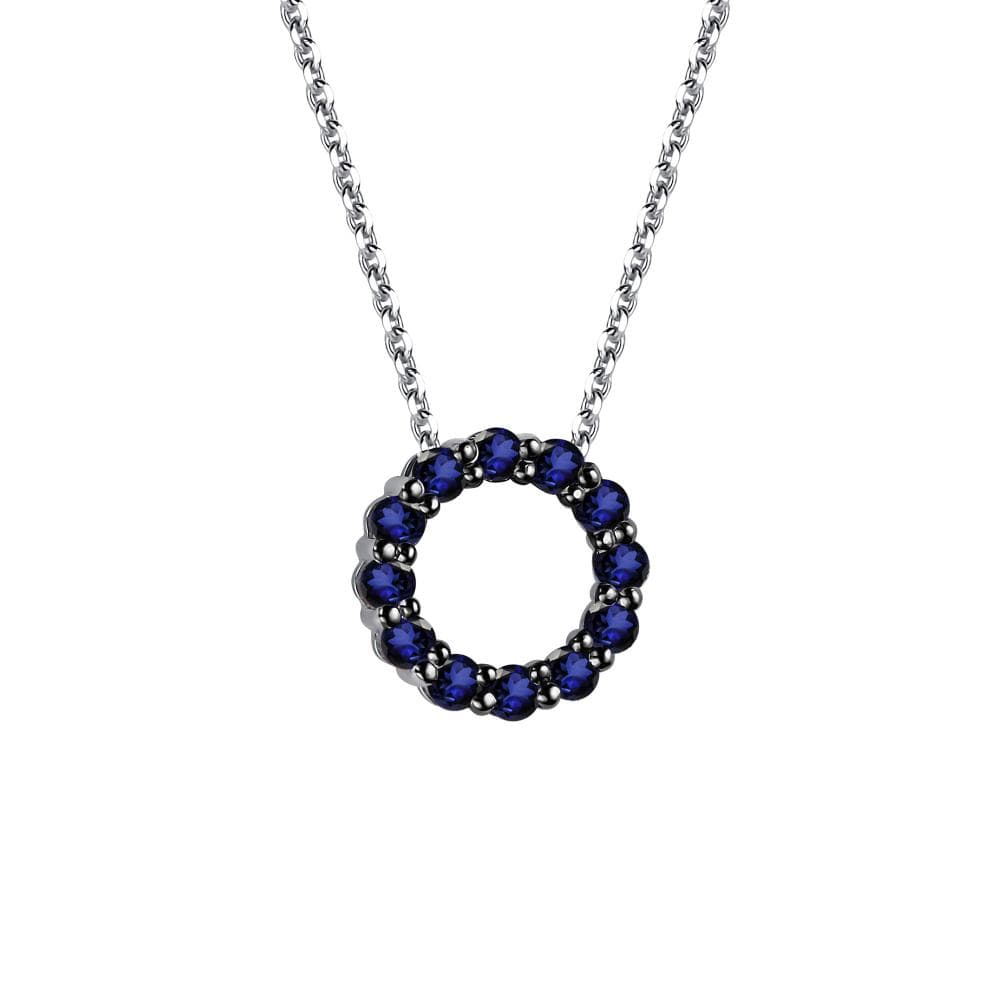 Колье из золота 585 с сапфирами