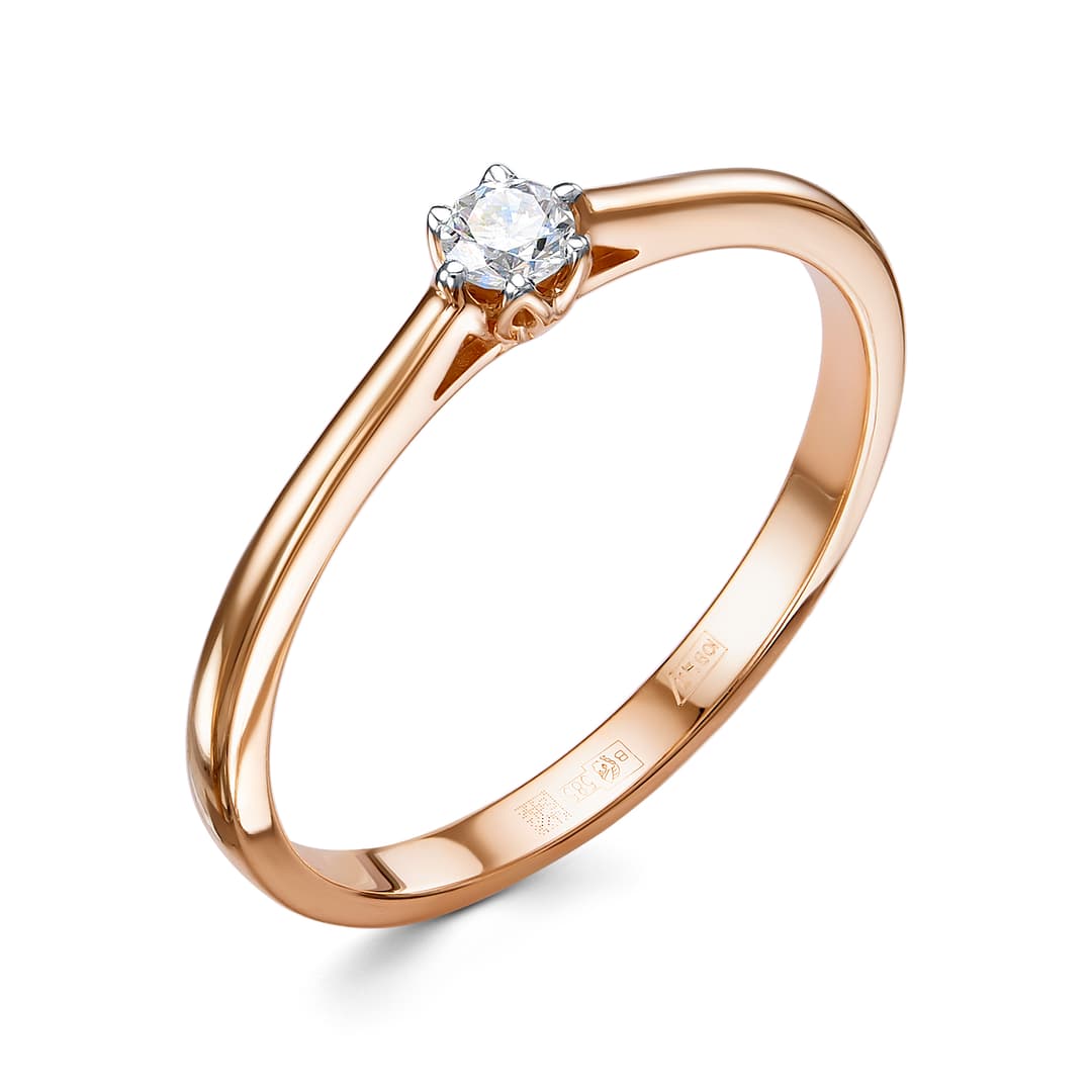 Кольцо из золота 585 с  бриллиантом