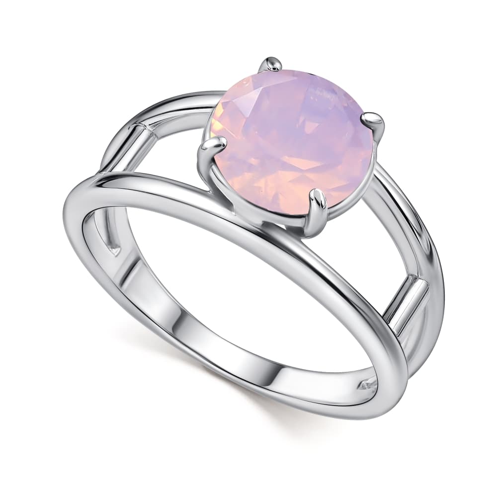 Кольцо из серебра 925 с ювелирным стеклом