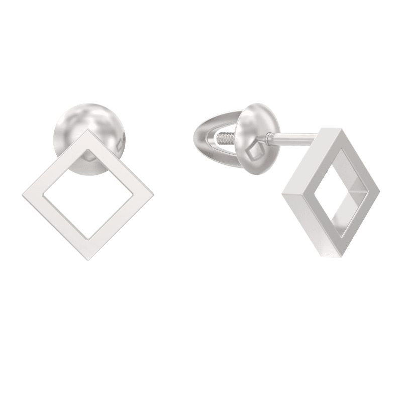 Серьги из серебра 925 без вставки