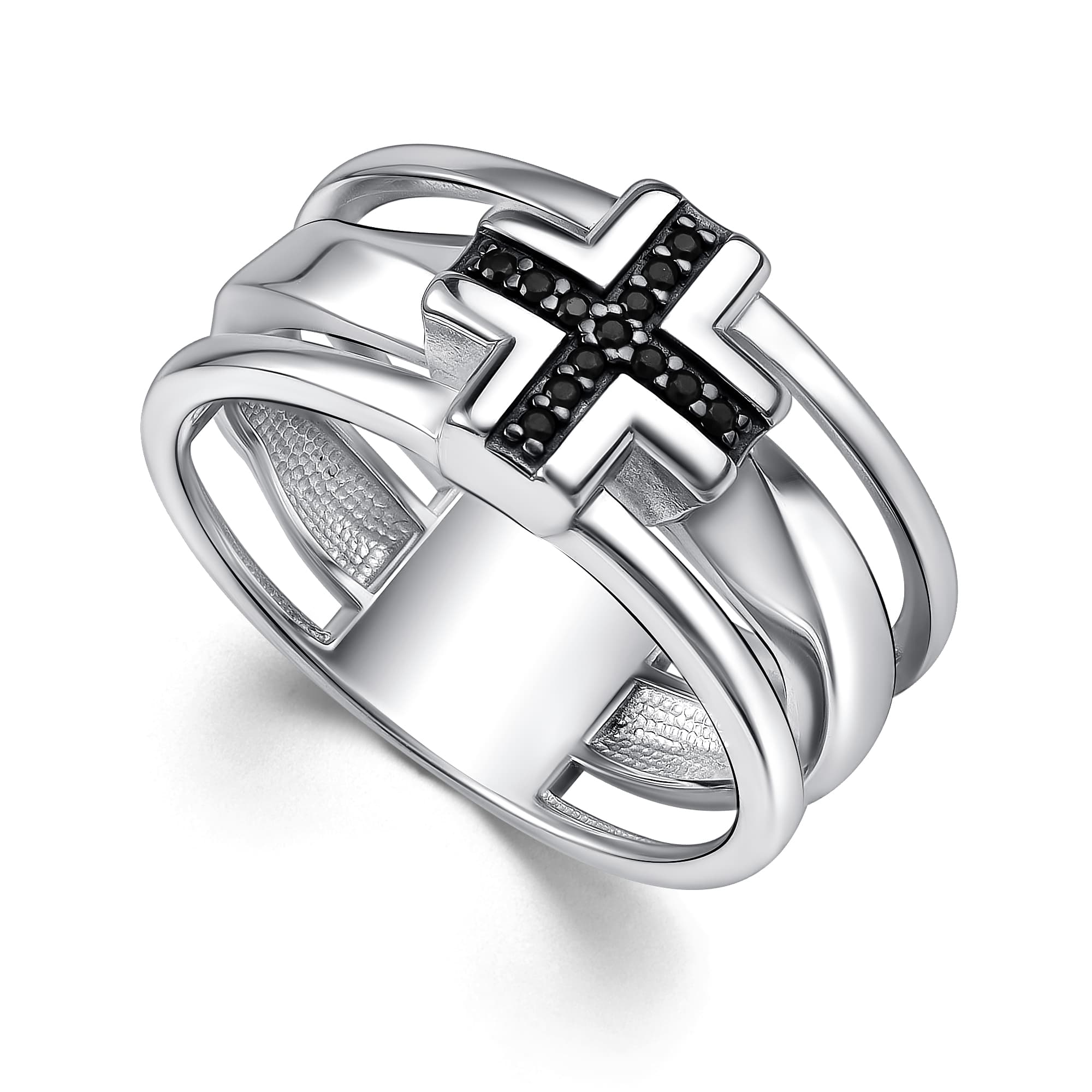 Кольцо из серебра 925 с фианитами