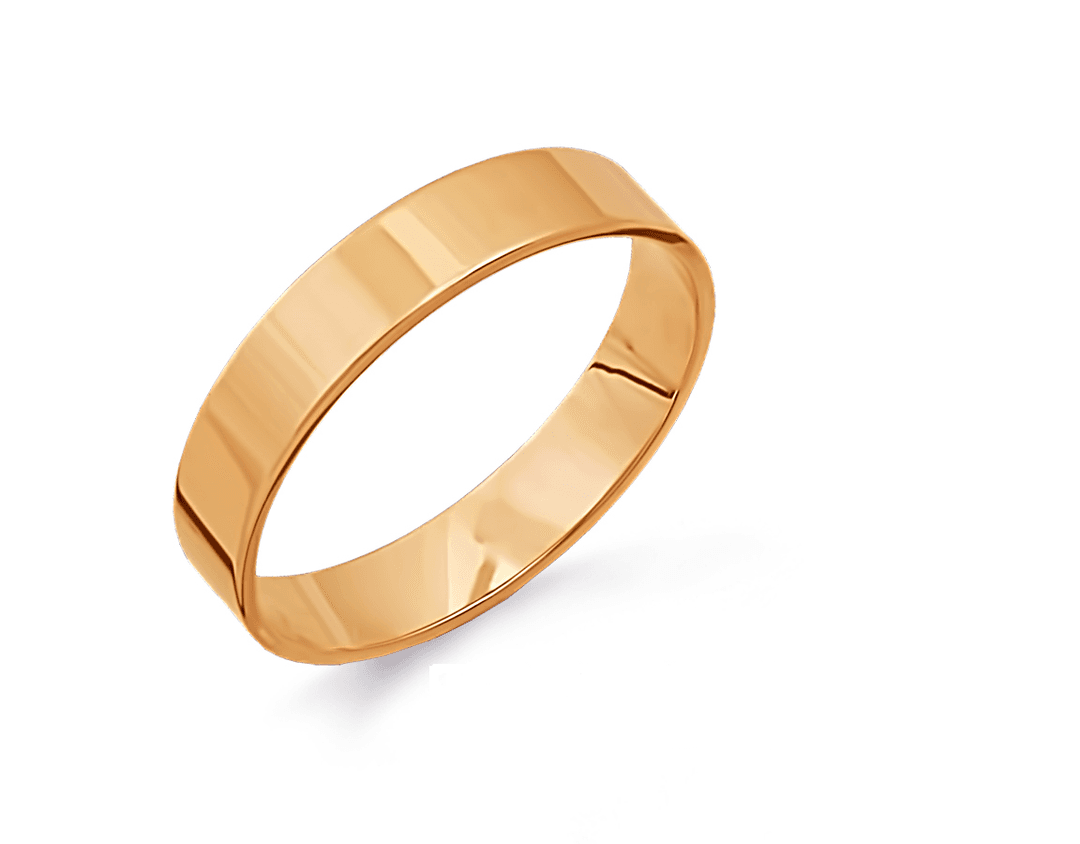 Кольцо обручальное из золота без вставки