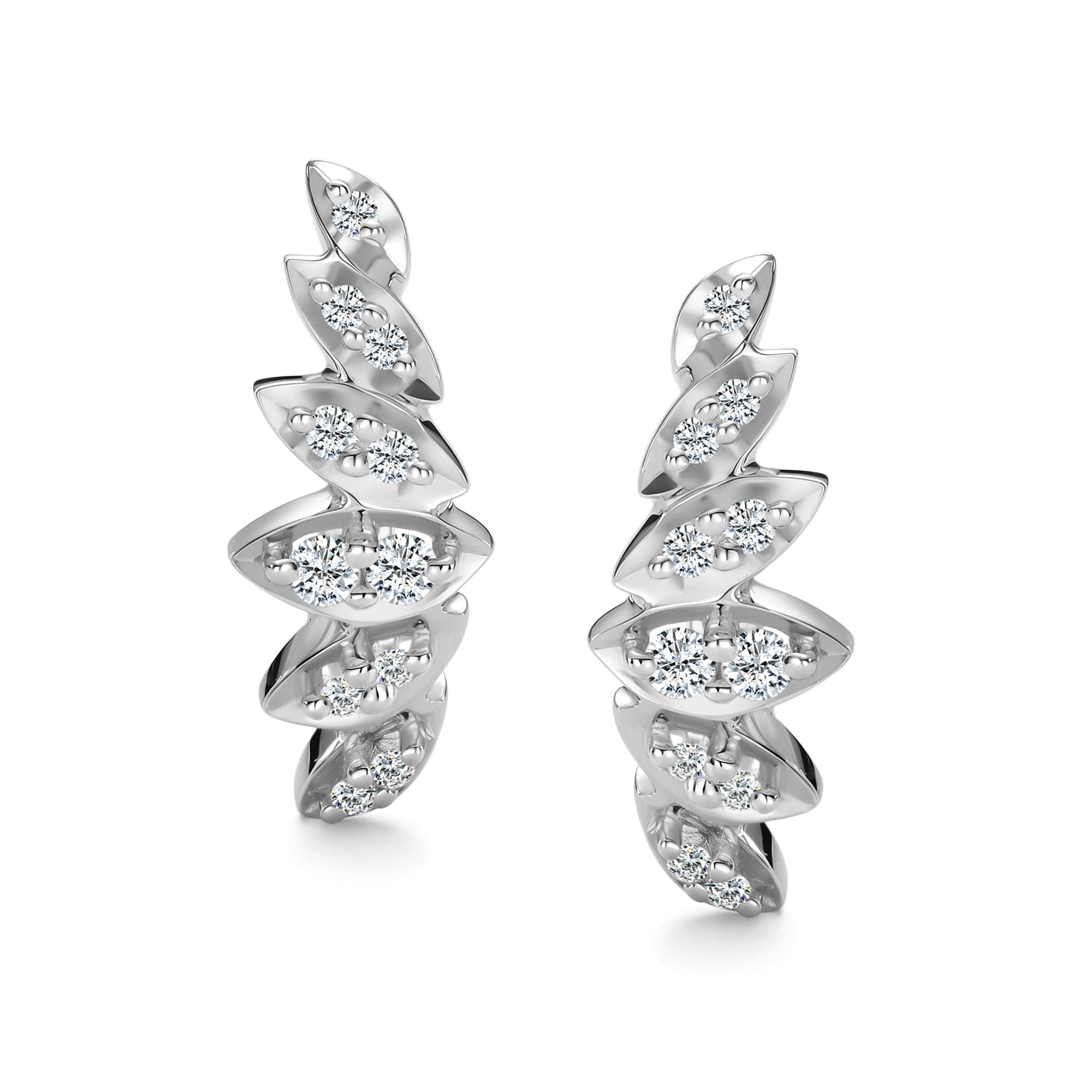 Серьги из золота 585 с бриллиантами