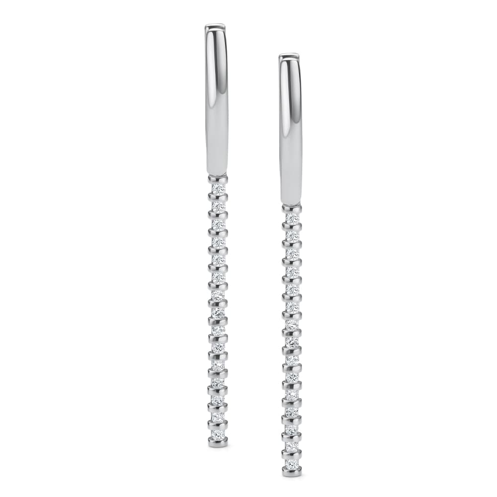 Серьги из золота 585 с бриллиант