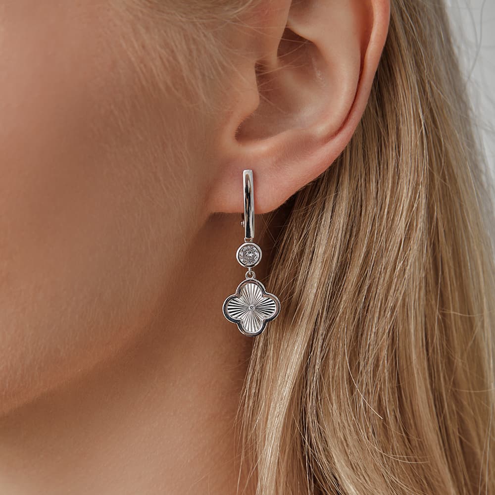 Серьги из серебра 925 с фианит