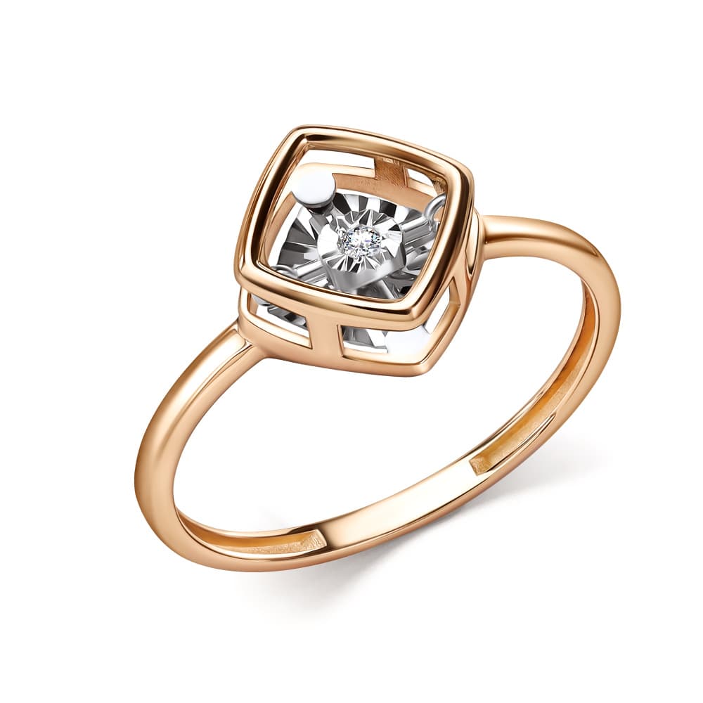 Кольцо из золота 585 с бриллиантами