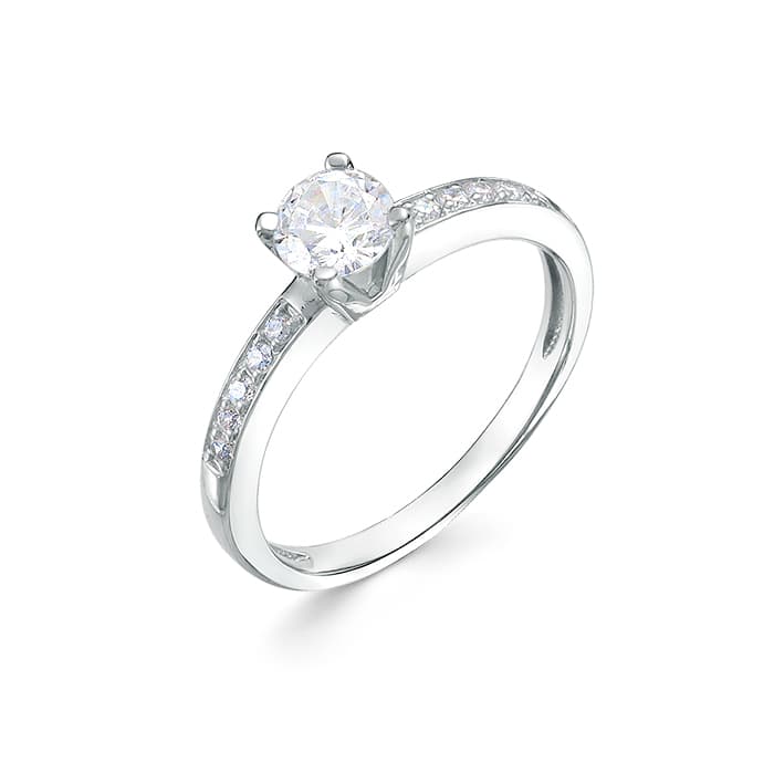 Кольцо из серебра 925 с фианитами