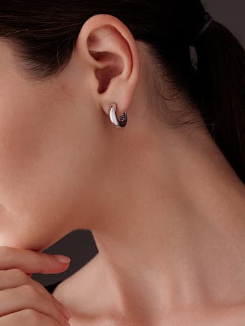 Серьги из серебра 925 без вставки