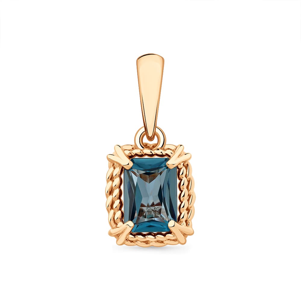 Подвеска из золота 585 с топазами london