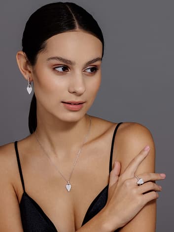 Серьги из серебра 925 с кубическим цирконием