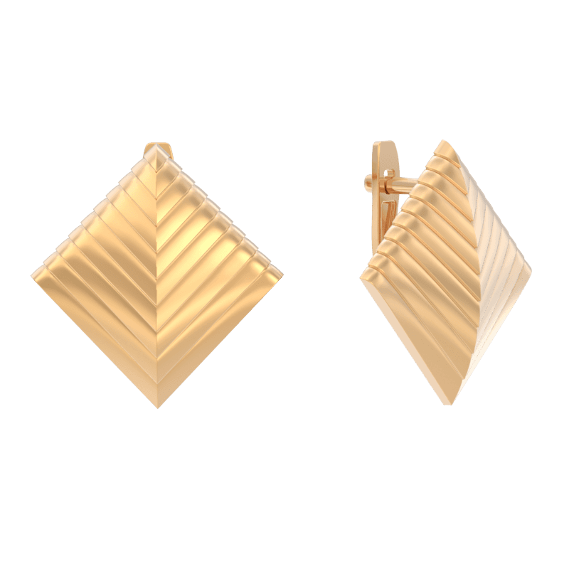 Серьги из золота 585 без вставки