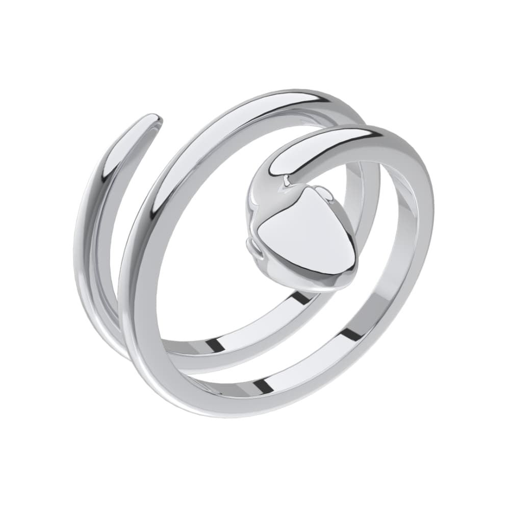 Кольцо из серебра без вставки