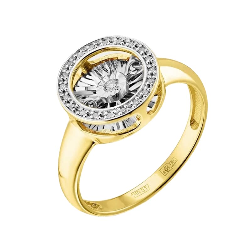 Кольцо из золота 585 с бриллиантом