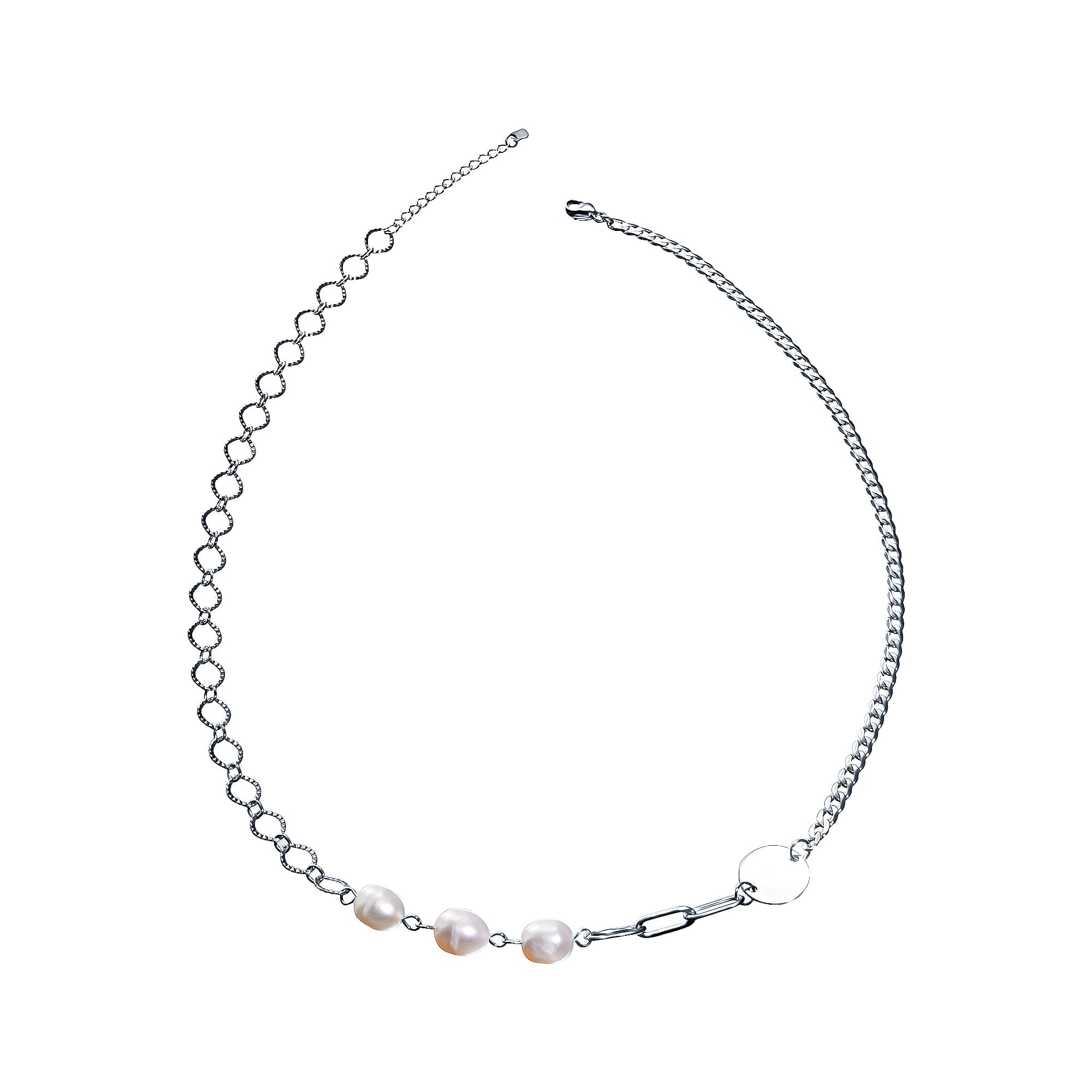 Колье из серебра 925 с жемчугом