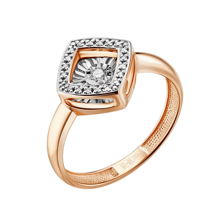 Кольцо из золота 585 с бриллиантом