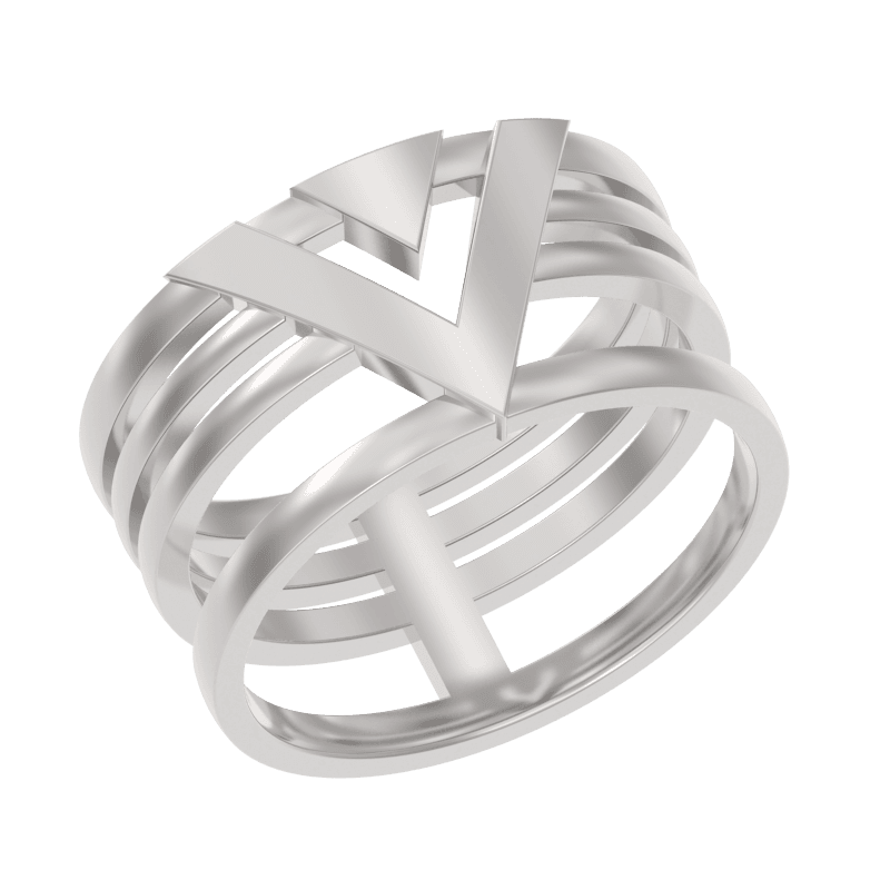 Кольцо из серебра 925 без вставки