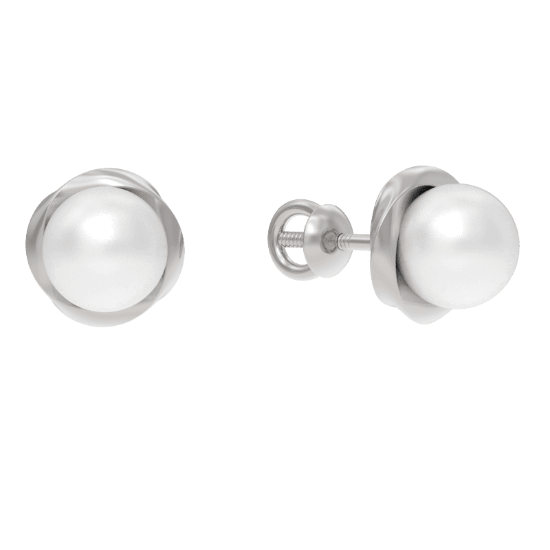 Серьги из золота 585 с жемчугом