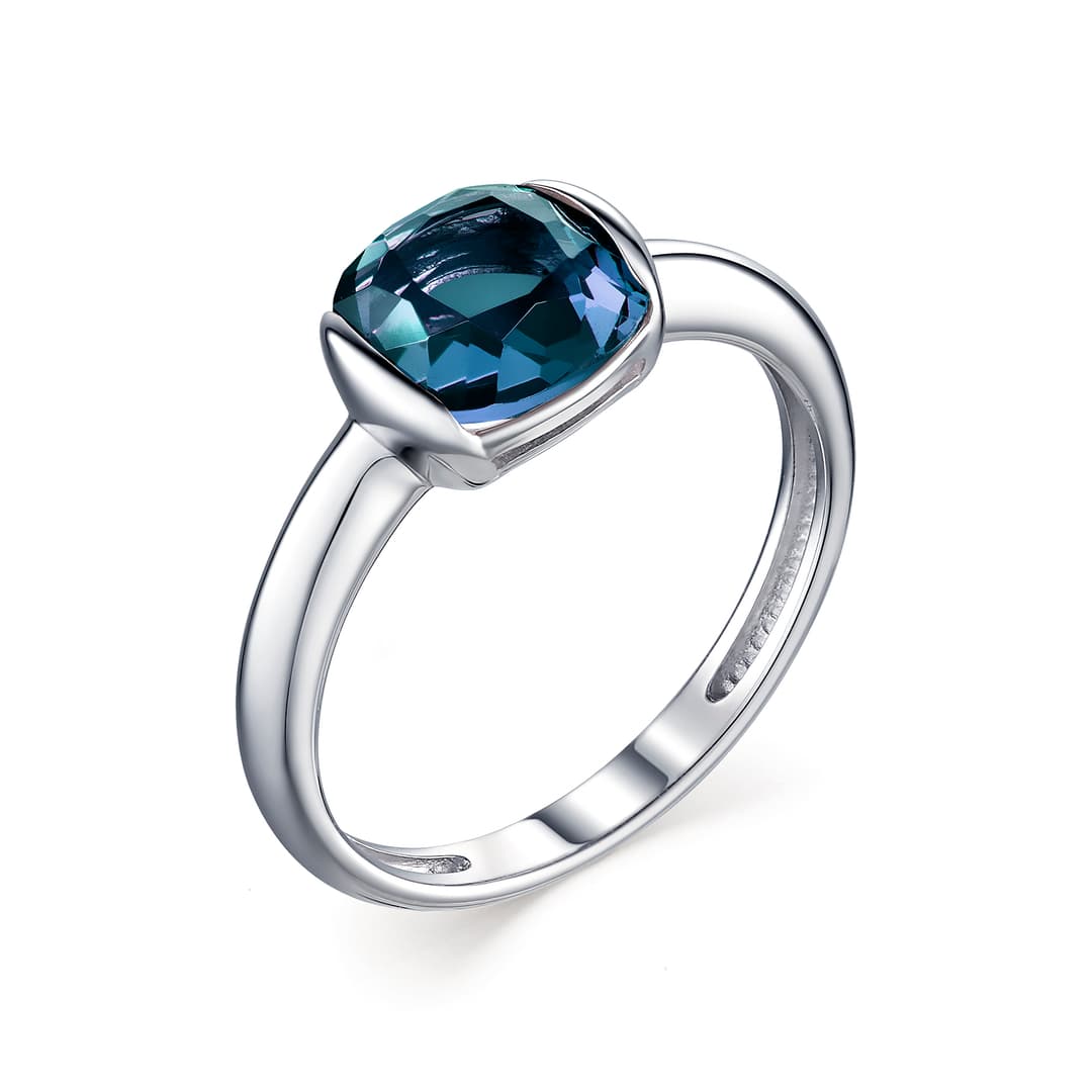 Кольцо из серебра 925 с ювелирным стеклом