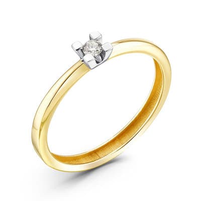 Кольцо из золота 585 с  бриллиантом