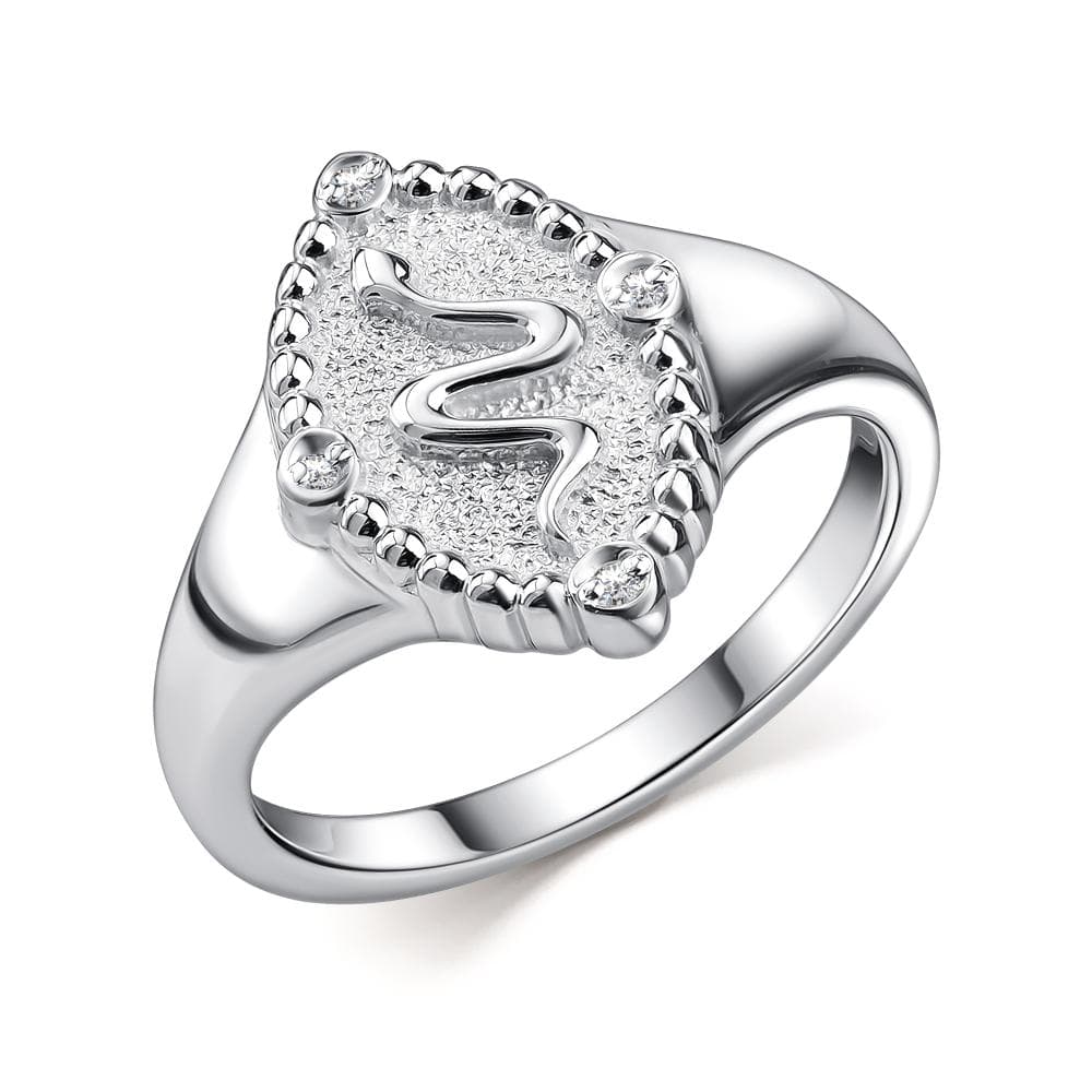 Кольцо из серебра 925 с фианитами