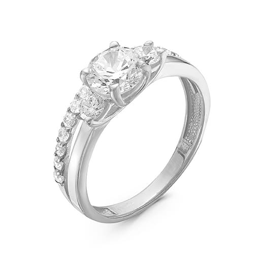 Кольцо из серебра 925 с фианитами