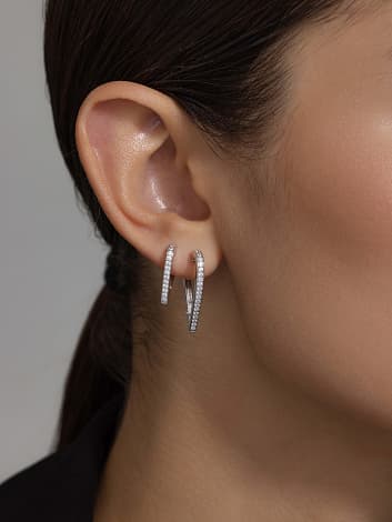 Серьги из серебра 925 с кубическим цирконием