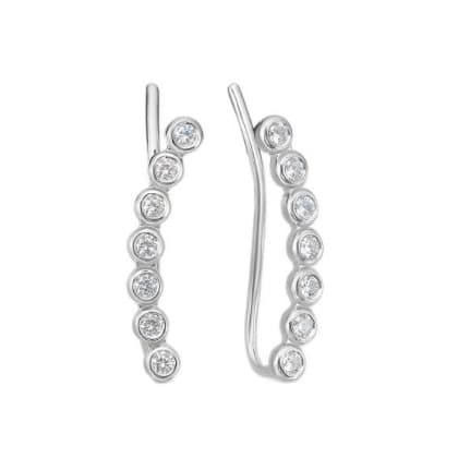 Серьги из серебра 925 с фианитами