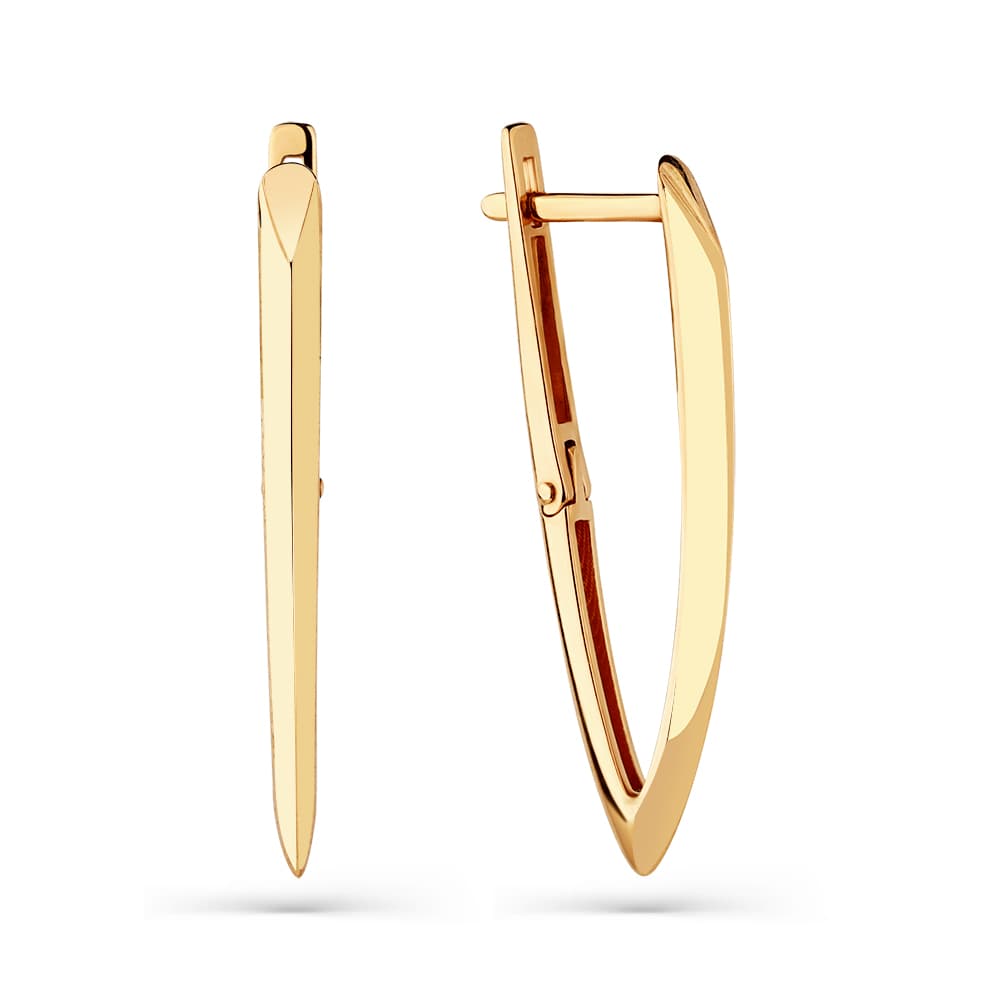 Серьги из золота 585 с  без вставки