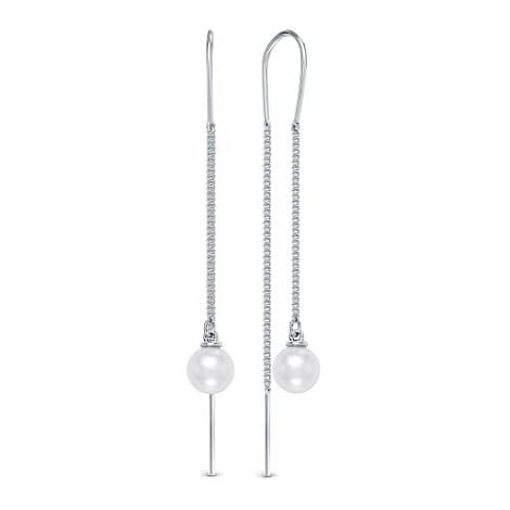Серьги из серебра 925 с жемчугом