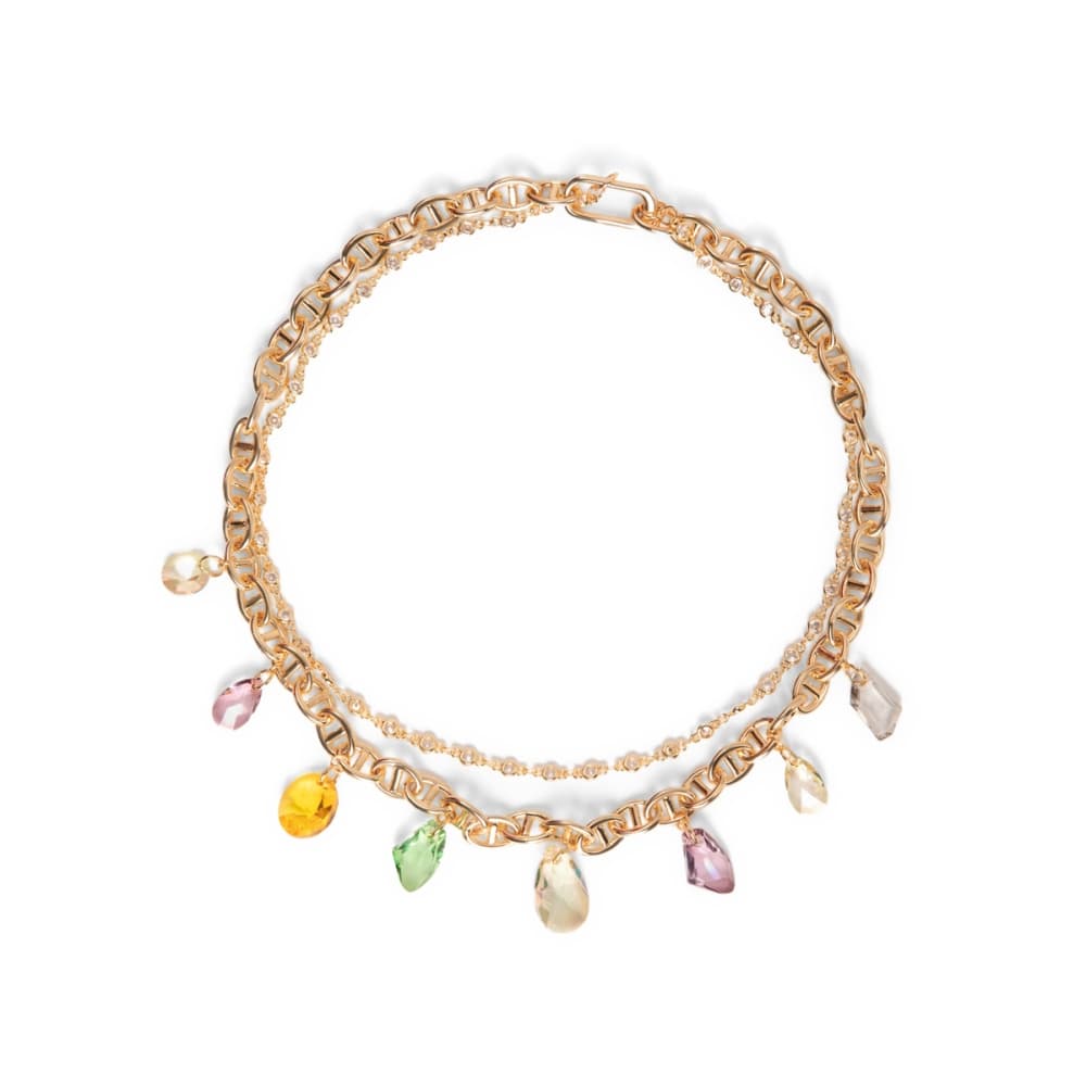 Колье из стали с кристаллом swarovski