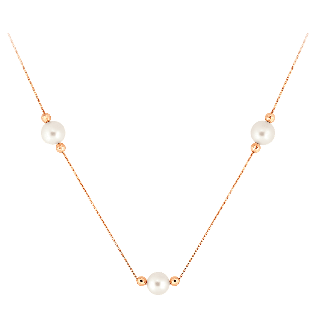 Колье из золота 585 с  жемчугом