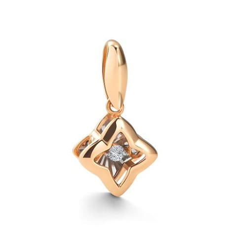 Подвеска из золота 585 с бриллиантами